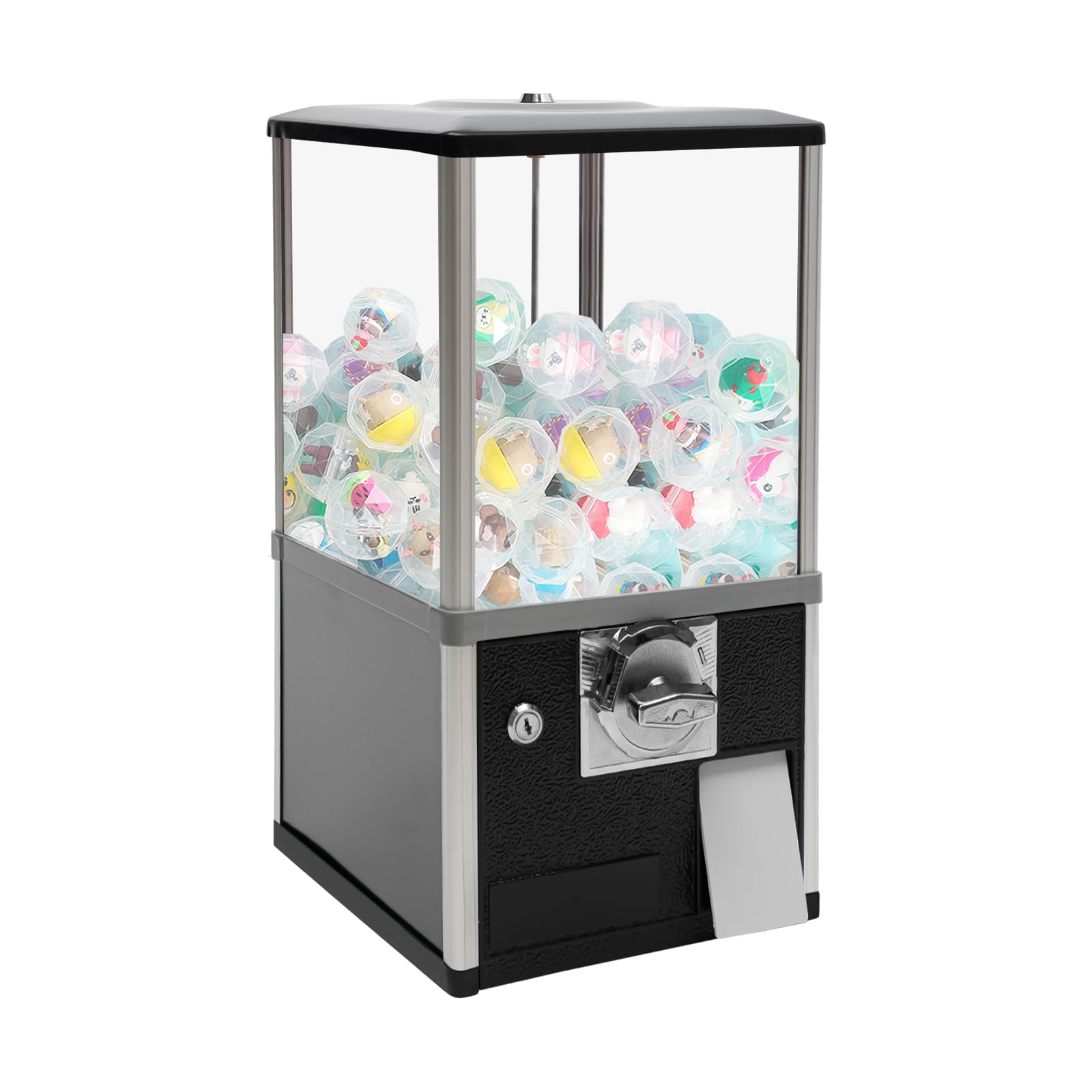 Commercial Vending Machine for Candy & Gumballs - Large Capacity Capsule Dispenser for 1.77-1.97 Inch Toys & Gadgets (US Stock) - Perfect for Arcades, Malls, Restaurants & Retail Stores