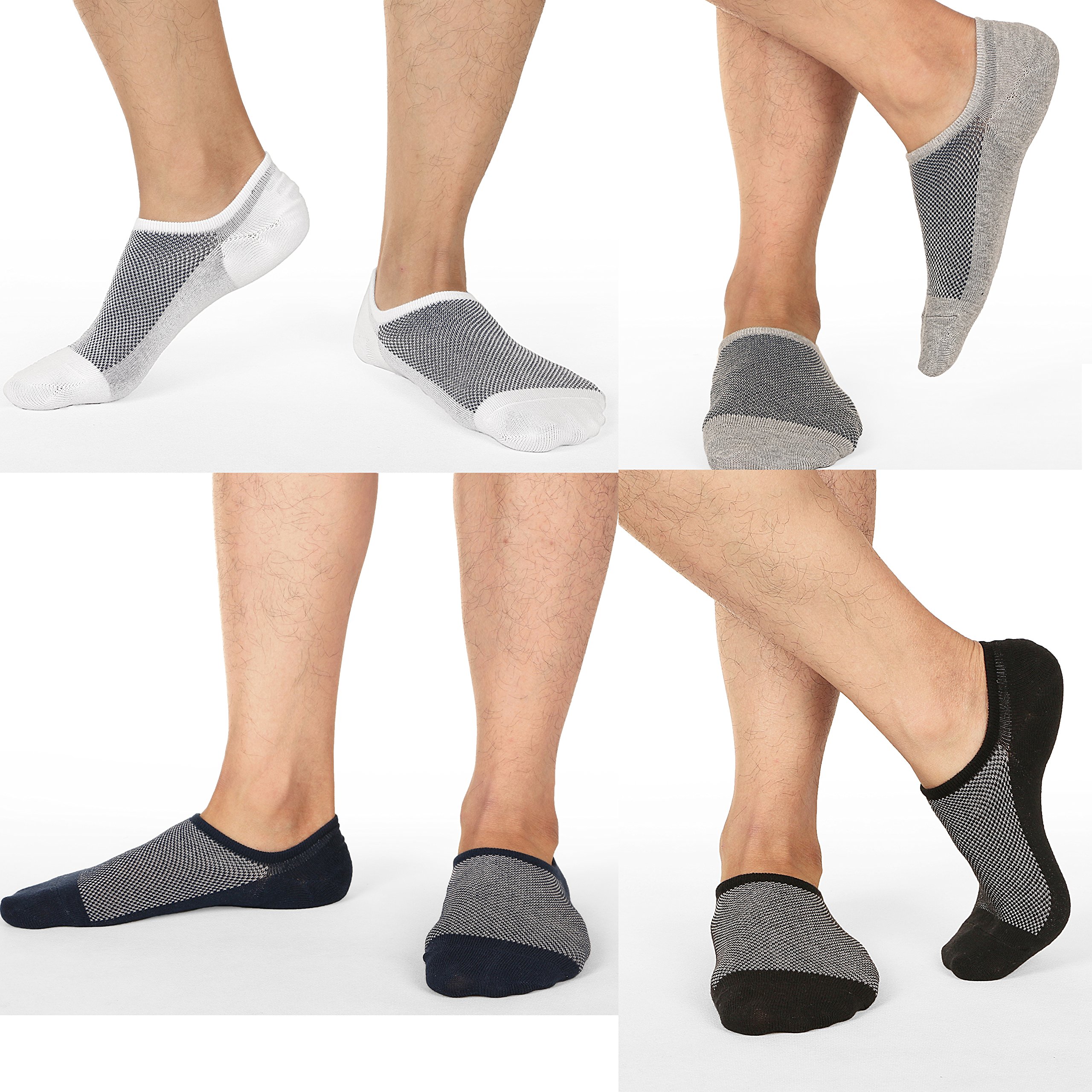 Mottee & Zconia No Show Socks for Men & Women - Low Cut Invisible Ankle Liner Socks - Breathable Cotton Comfort for Sneakers, Loafers & Casual Shoes