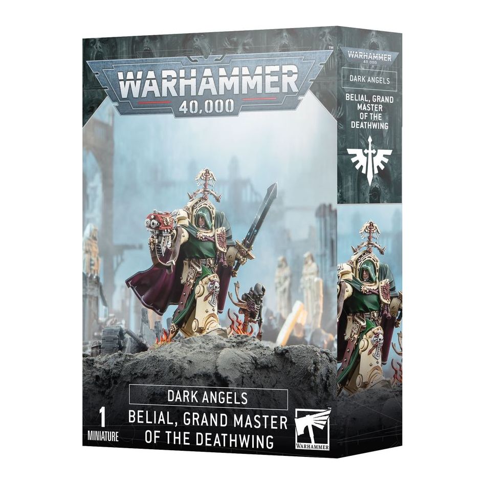 Dark Angels Belial - Grand Master of the Deathwing Miniature Figure for Warhammer 40K Tabletop Gaming | Perfect for Collectors and Battle Scenes