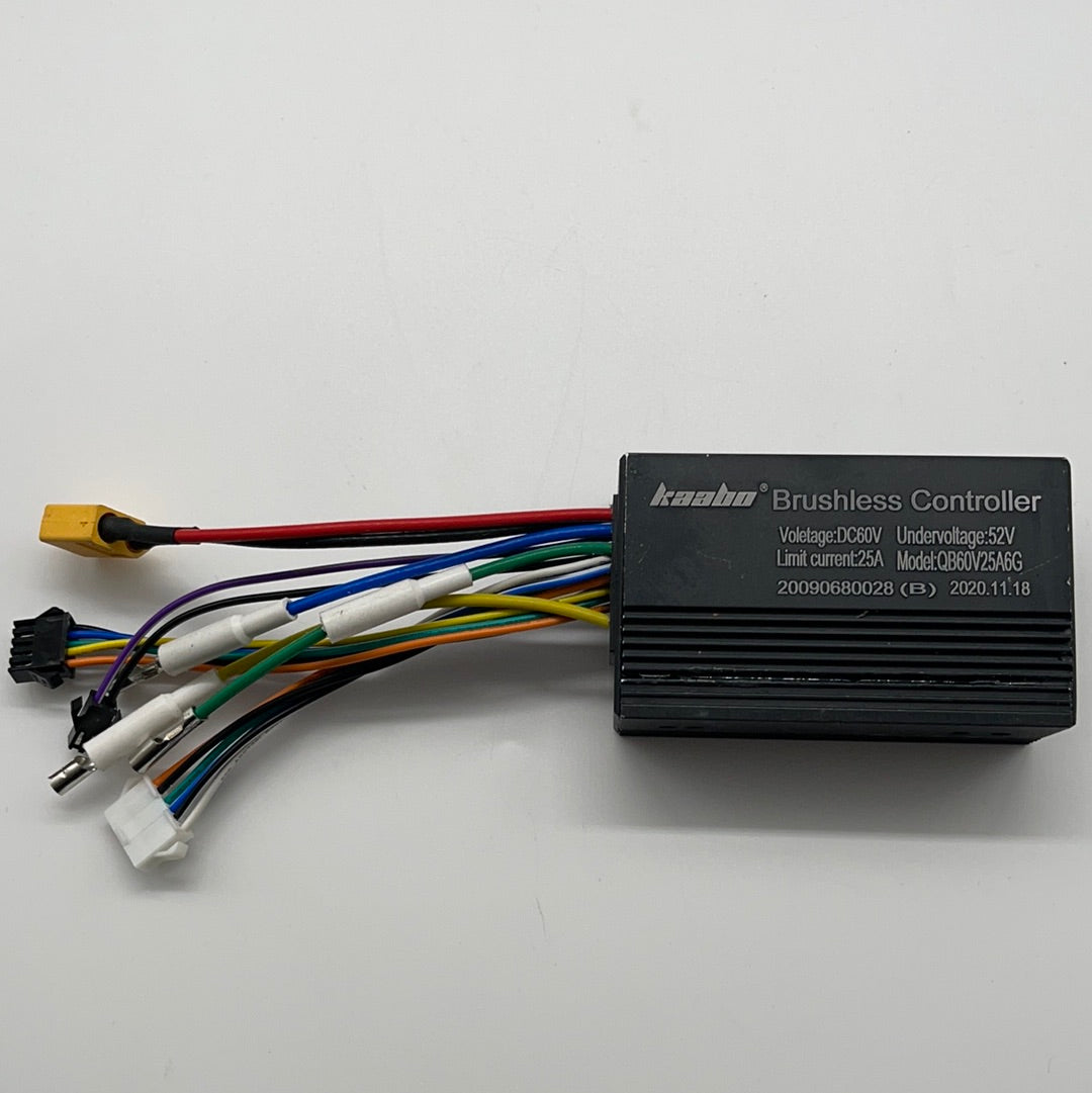 60V 25A Electric Bike Controller for Mantis - Black Front Motor (B) with 52V Cutoff & Hall Sensor - Perfect for E-Bike Upgrades & DIY Electric Scooter Conversions