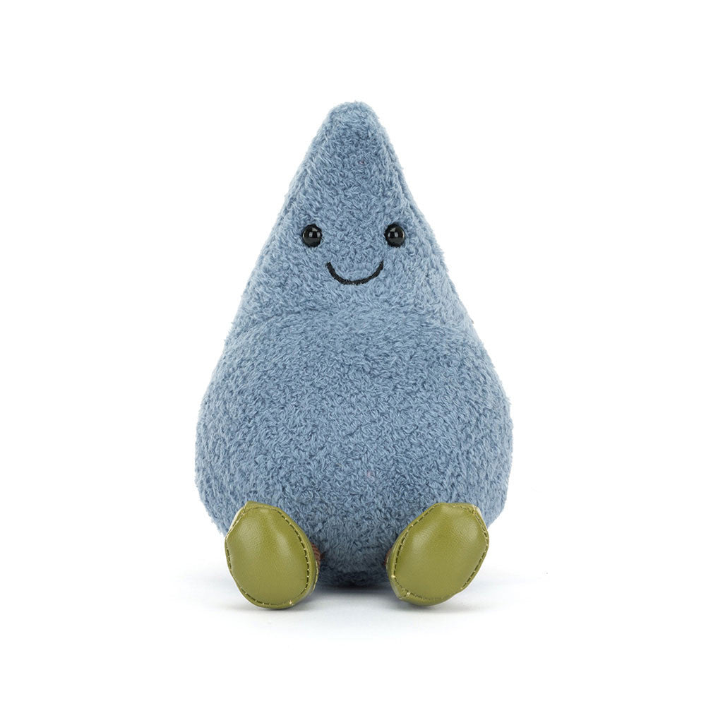 Amuseables Happy Raindrop Plush Toy - Cute Cloud with Smiling Face, Soft Stuffed Animal for Kids & Adults - Perfect Gift for Rainy Days, Home Decor, and Stress Relief