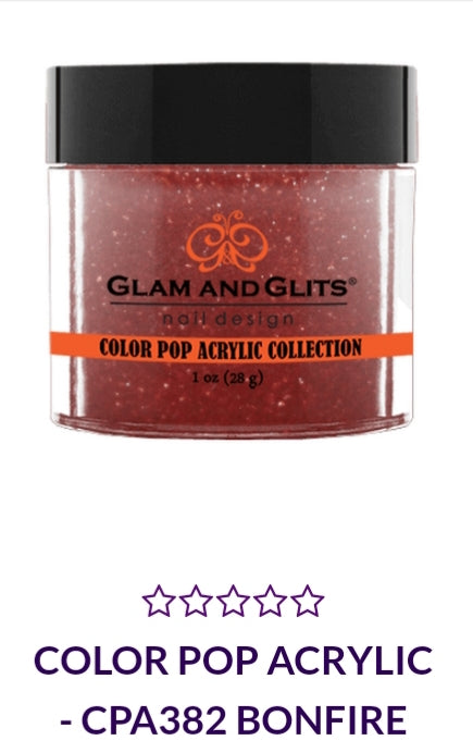 GLAM AND GLITS COLOR POP COLLECTIONS CPA382 - 1 oz Nail Polish in Bonfire Shade | Perfect for Fall Nail Art & Holiday Parties