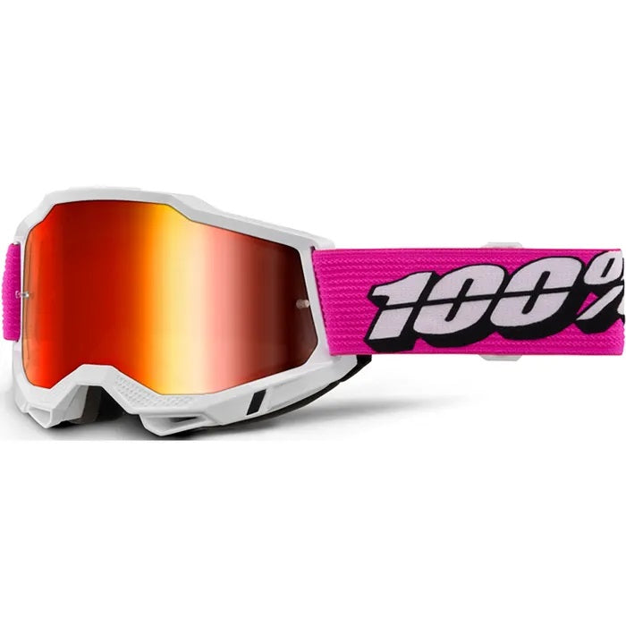 Accuri 2 MX Goggles with Mirror Lens - 100% UV Protection for Motocross & Off-Road Riding - Perfect for Dirt Biking, ATV & MX Racing