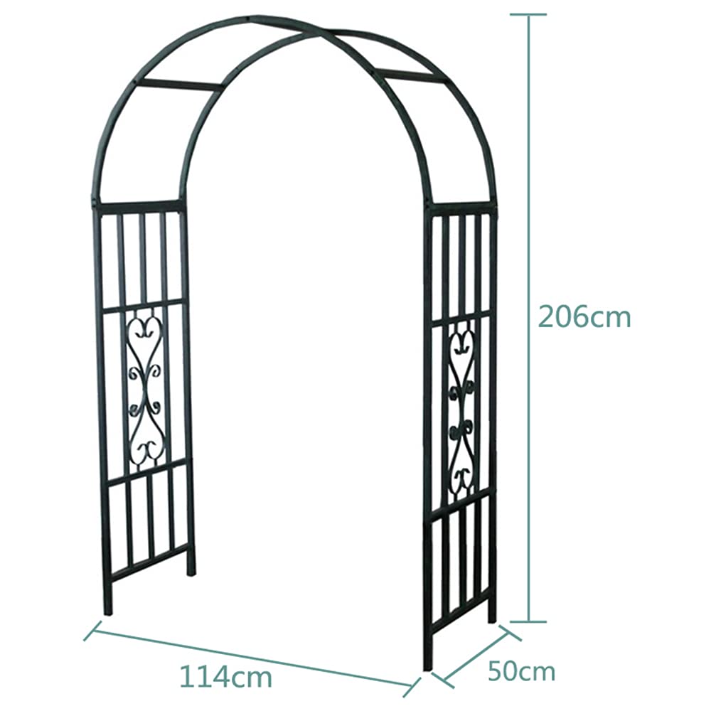 Heavy Duty Metal Garden Arbor - Sturdy Iron Wedding Arch for Climbing Plants, Roses & Vines | Outdoor Wedding Decor, Pergola Trellis Stand for Backyard, Patio & Garden Decoration