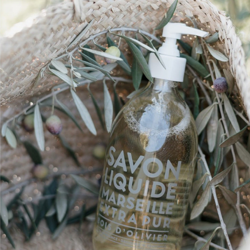 Compagnie de Provence Liquid Marseille Soap with Olive Wood - Natural Hand & Body Wash for Sensitive Skin | Eco-Friendly Home & Bathroom Cleaner | Perfect for Daily Hygiene & Gentle Cleansing