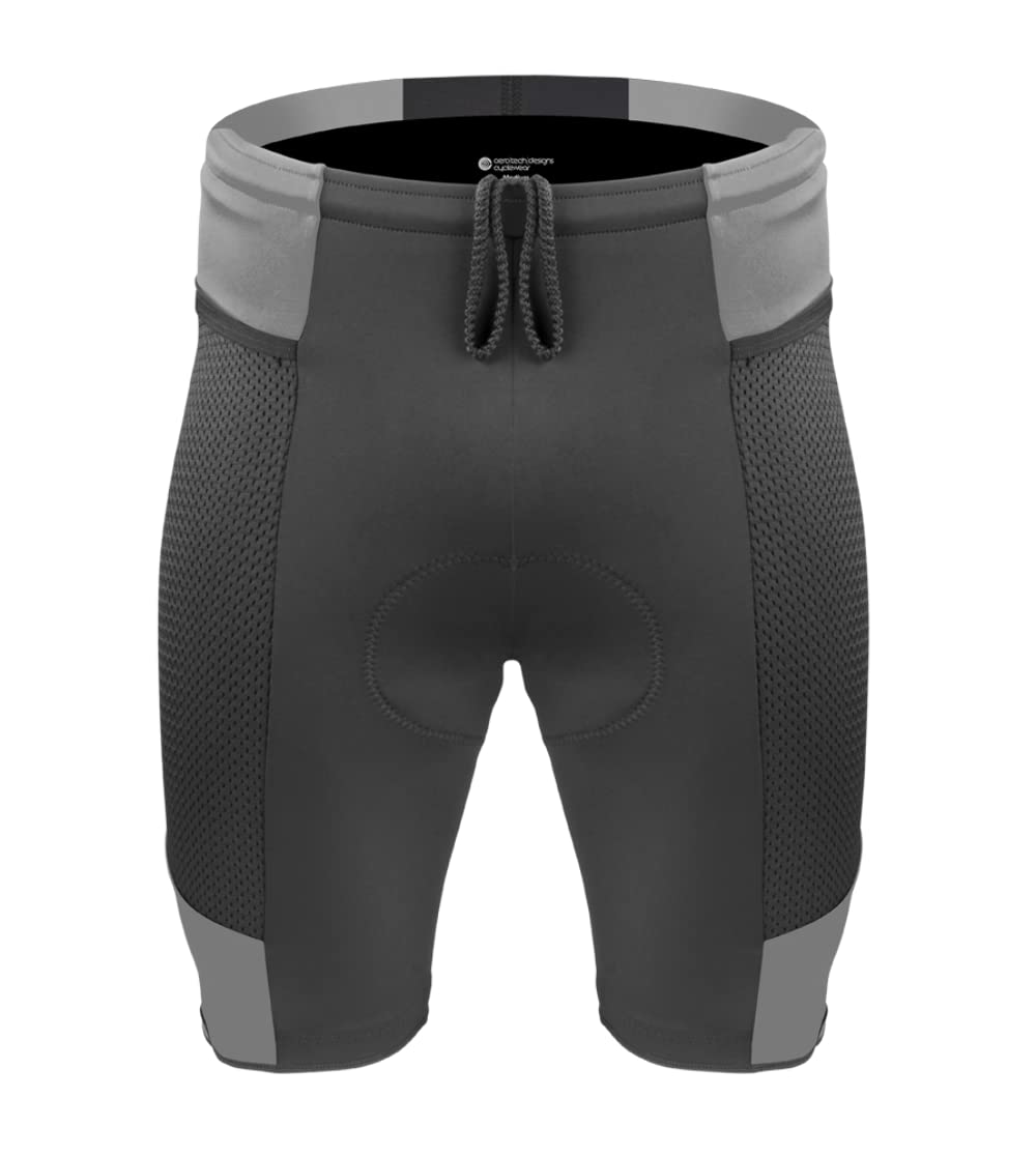 Men's Gel Touring Padded Bike Shorts with Innovative Mesh Pockets | USA Made | Comfortable Cycling Shorts for Road Biking & Long Distance Rides