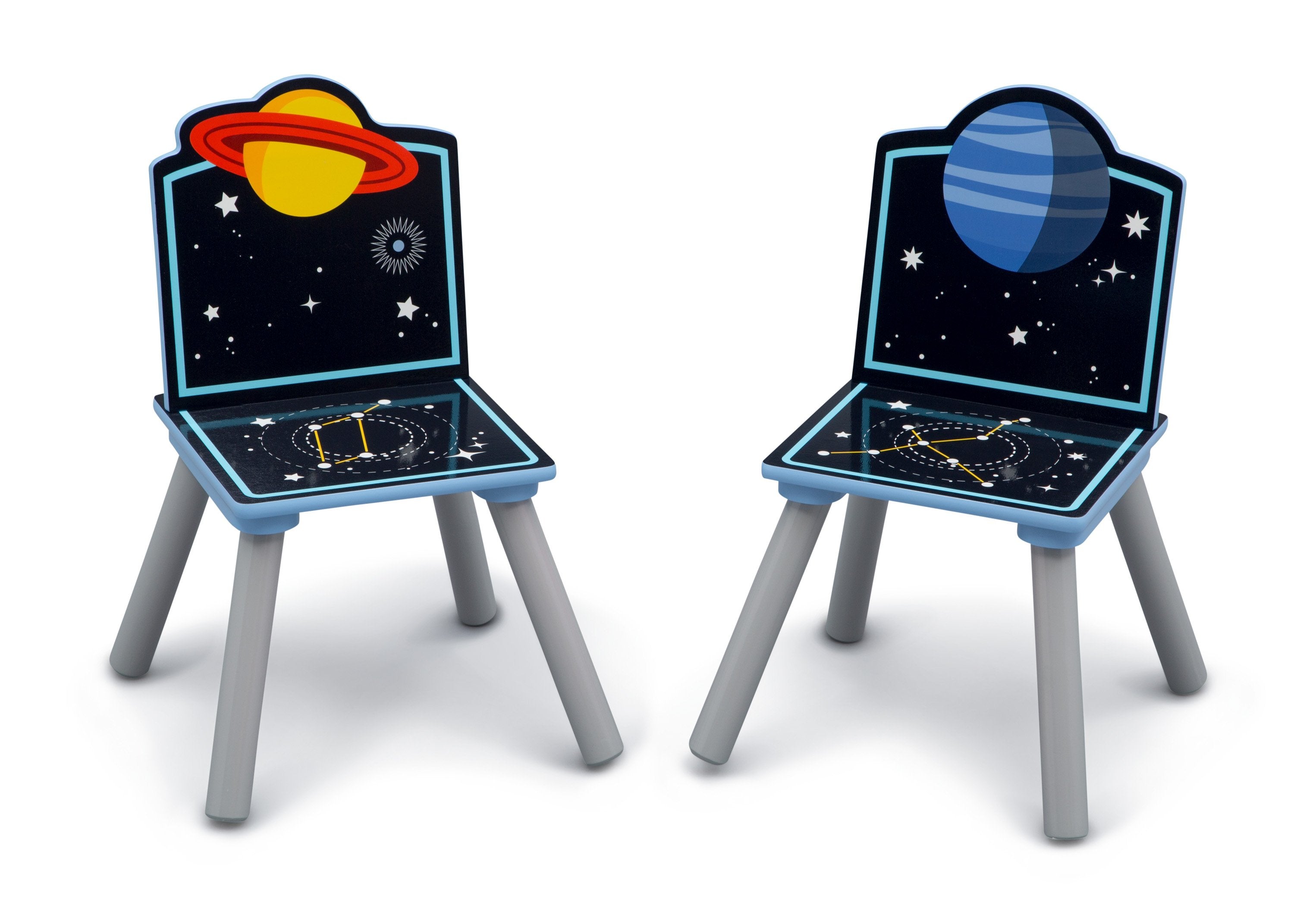 Space Adventures Kids Wood Table and Chair Set with Storage - Perfect for Playroom, Classroom & Homeschool Learning Activities