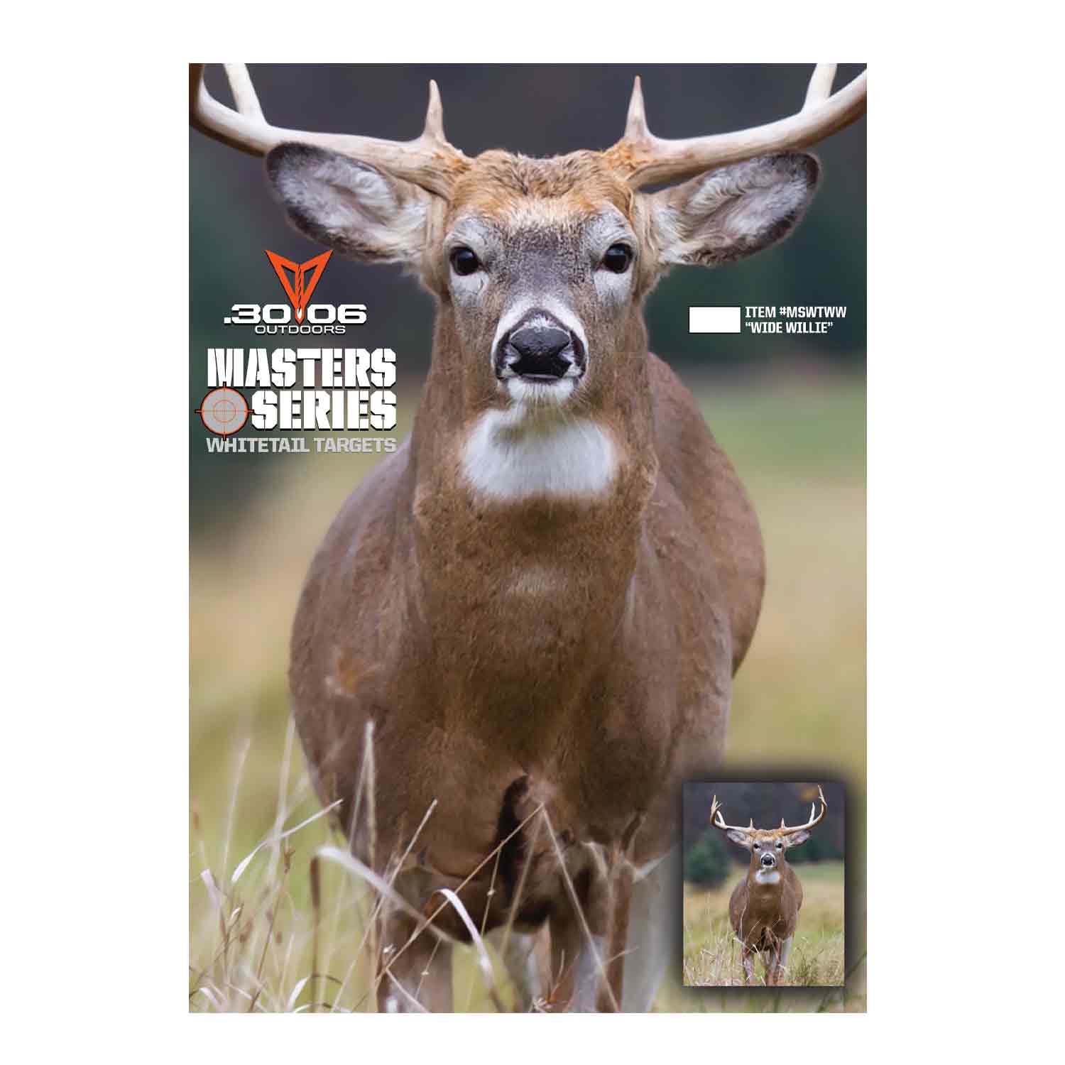 30.06 Masters Series Whitetail Deer Shooting Targets - 5 Pack for Rifle Practice & Hunting Training | Perfect for Outdoor Range, Backyard Shooting & Hunting Season Preparation