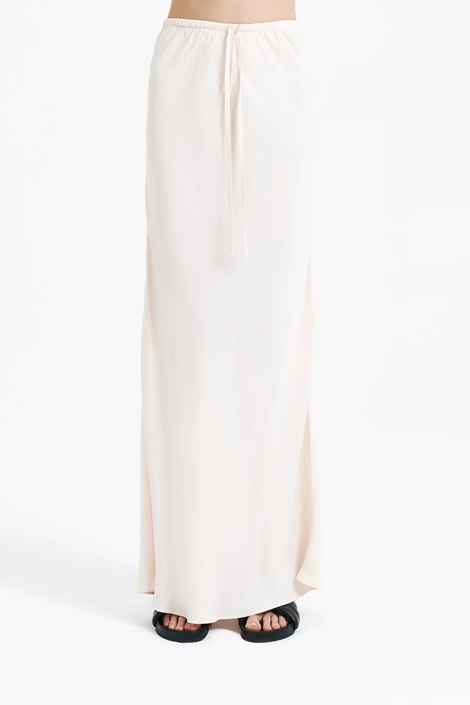 Ari Cupro Skirt - Soft Cloud Blue Midi Skirt for Women | Comfortable & Breathable | Perfect for Office, Date Night & Summer Outfits