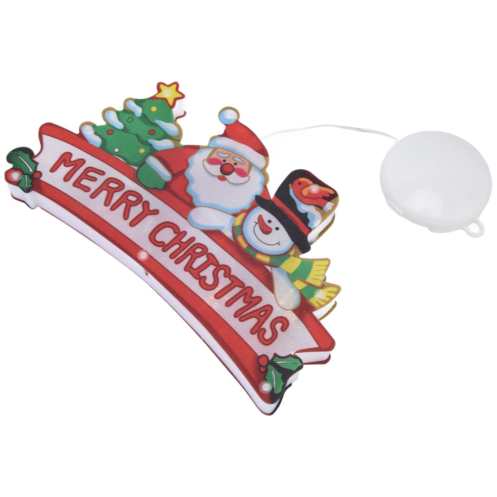 Christmas LED Door Lamp - Warm White Light, Manual Switch, Indoor Window & Glass Door Decoration for Holiday & Home Decor - Perfect for Christmas, Halloween, and Year-Round Festive Lighting