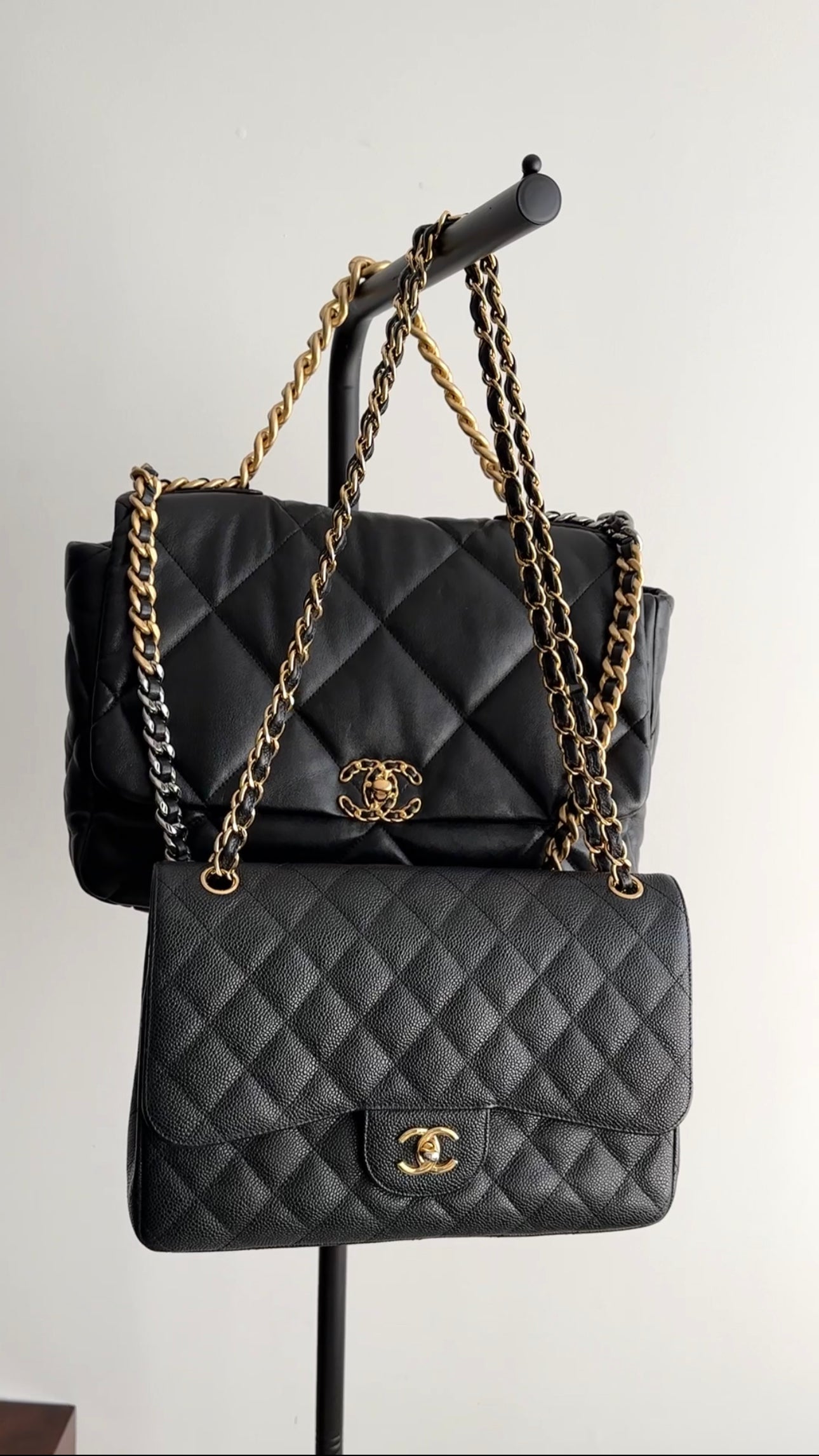 Chanel Black Caviar Jumbo Double Classic Flap Bag - Luxury Designer Handbag for Women | Perfect for Evening Events, Parties & Special Occasions