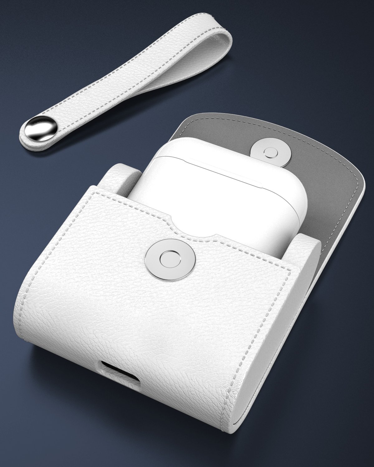 Premium Genuine Lambskin Leather Case for Apple AirPods (1st/2nd Generation) - Protective Cover with Secure Fit & Wireless Charging Compatible - Perfect for Travel, Workouts, and Everyday Use