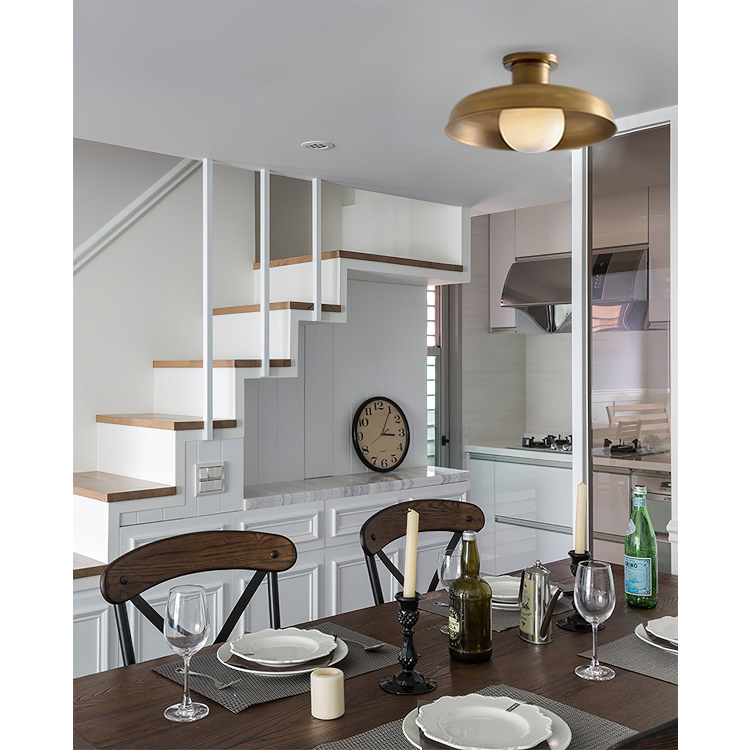 Modern Clifton Ceiling Light Fixture - Elegant Flush Mount Lighting for Bedroom, Living Room & Hallway - Energy Efficient LED Indoor Light with Frosted Glass Shade