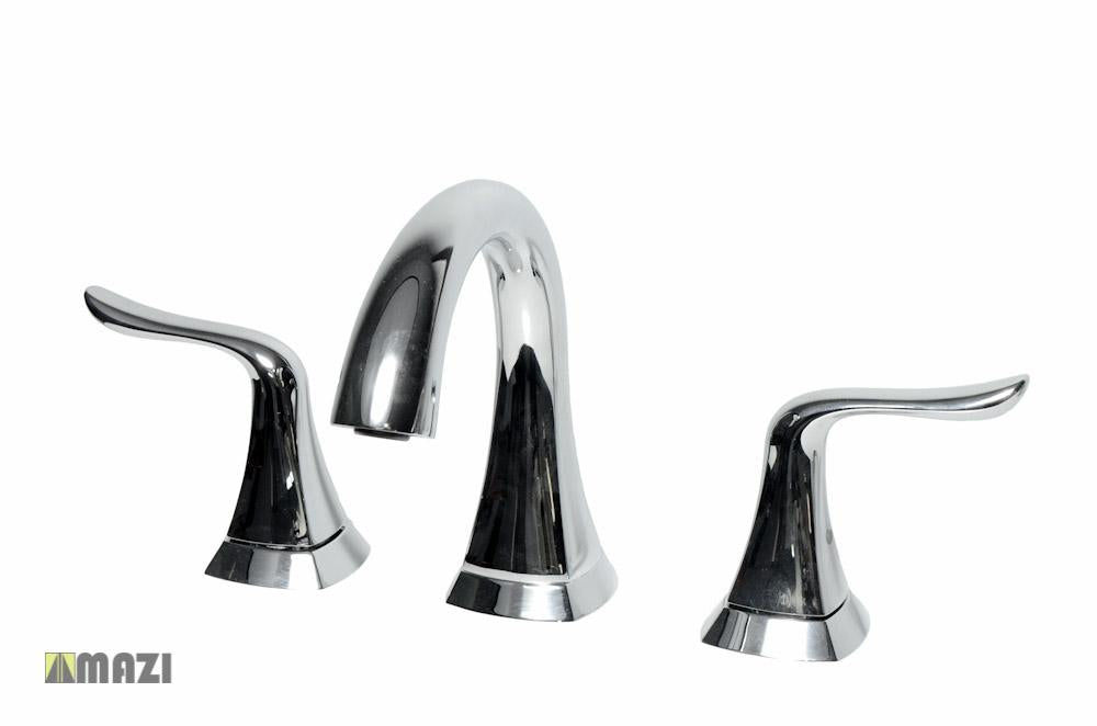 Premium Matte Black Bathroom Vanity Faucet 313CH - Single Hole Waterfall Spout Bathroom Sink Faucet with Lever Handle for Modern Home & Hotel Decor