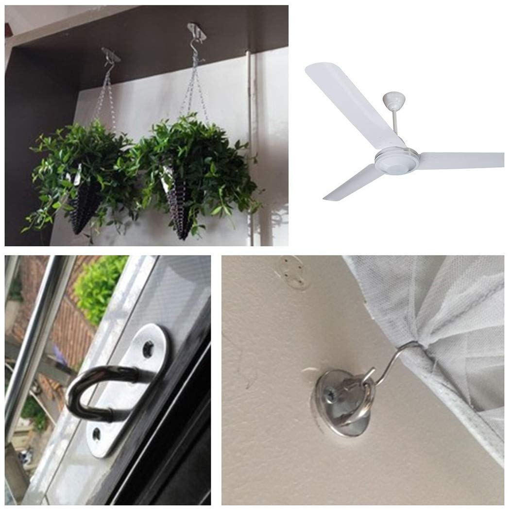 Heavy Duty M5 Ceiling Hook - 304 Stainless Steel Wall Mount for Hanging (Home & Garden)