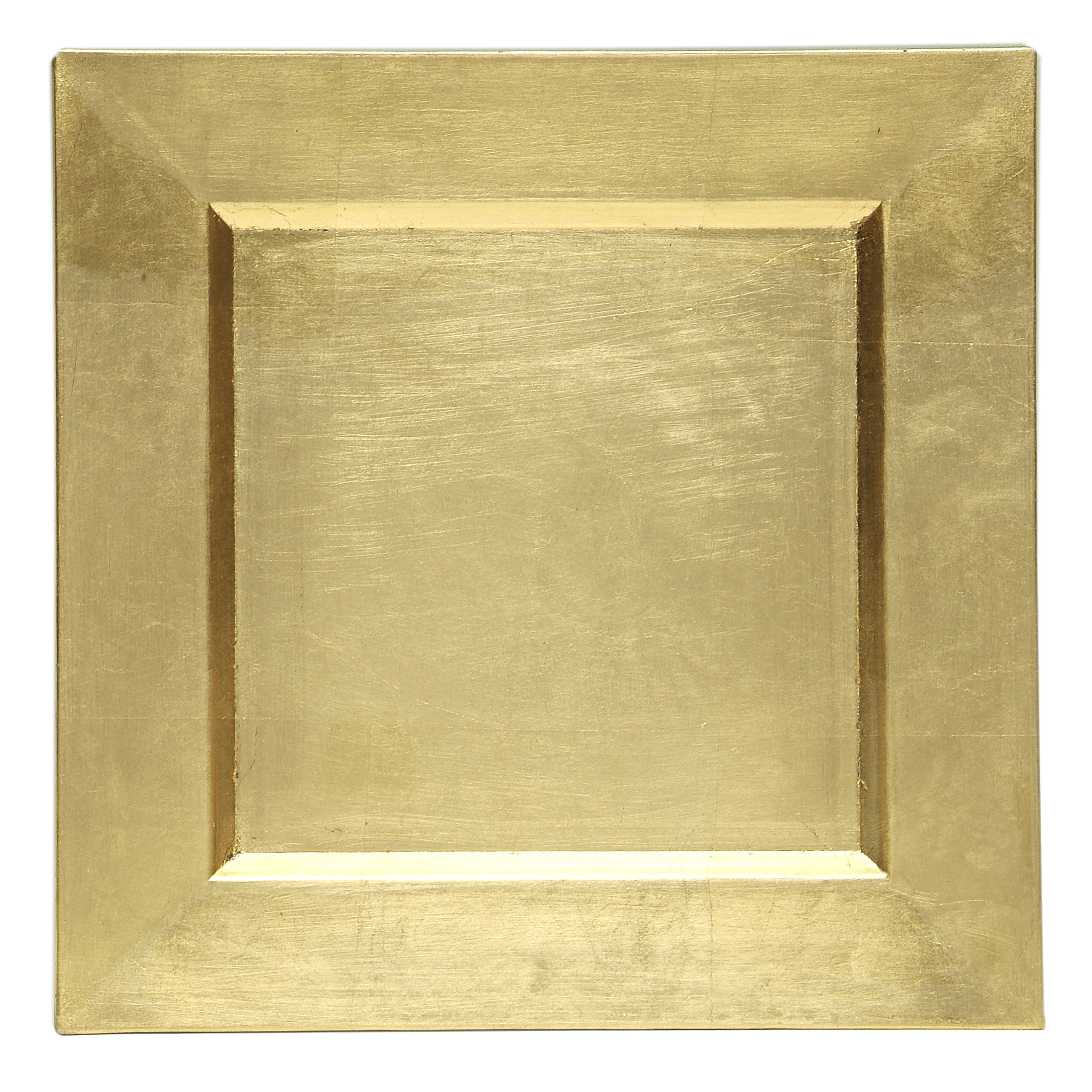 Jay Melamine Gold Square Charger Plate - Elegant Dinnerware for Special Occasions, Weddings & Holiday Tablescapes - Durable & Stylish Serving Platter for Formal Dining & Party Decor