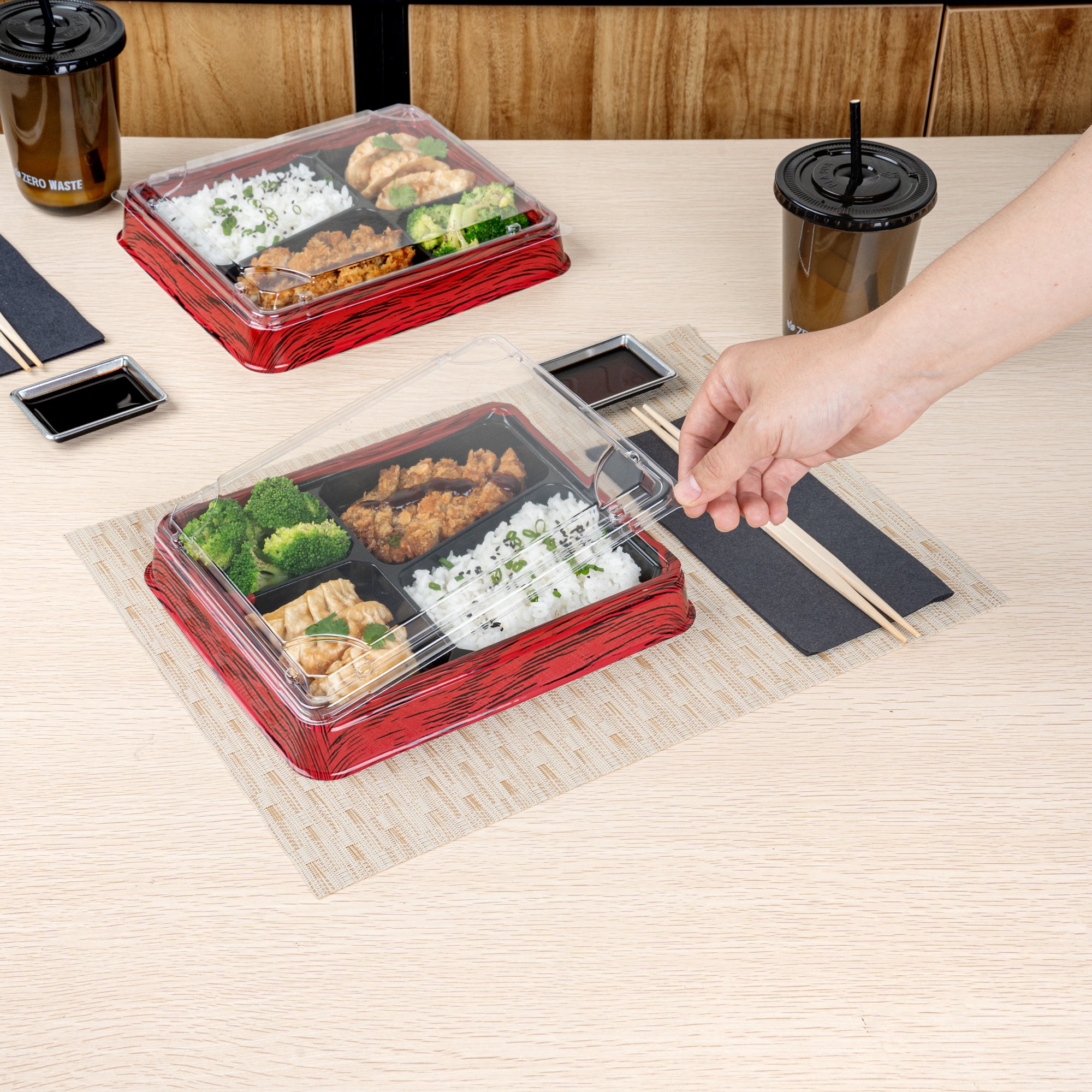Bento Tek Rectangle Clear Plastic Lids - 50 Pack for 19 oz Bento Boxes | Airtight Food Storage | Perfect for Meal Prep, School Lunches & Office Snacks