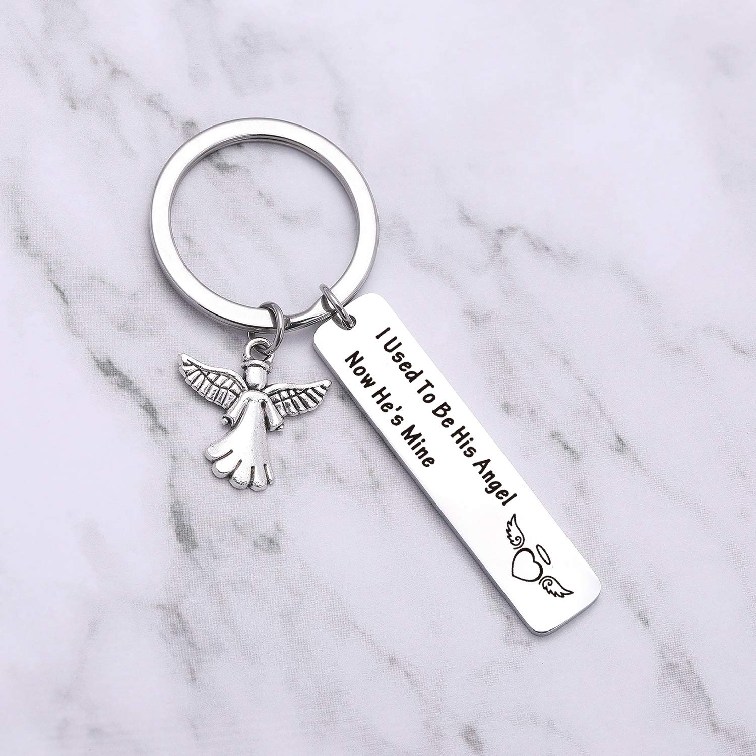Guardian Angel Keychain - Memorial Gift for Dad, Grandpa, Uncle - Sympathy Gift for Loss of Loved One - Inspirational Keepsake for Grieving & Remembrance - Perfect for Funerals, Memorial Services & Comforting Loved Ones