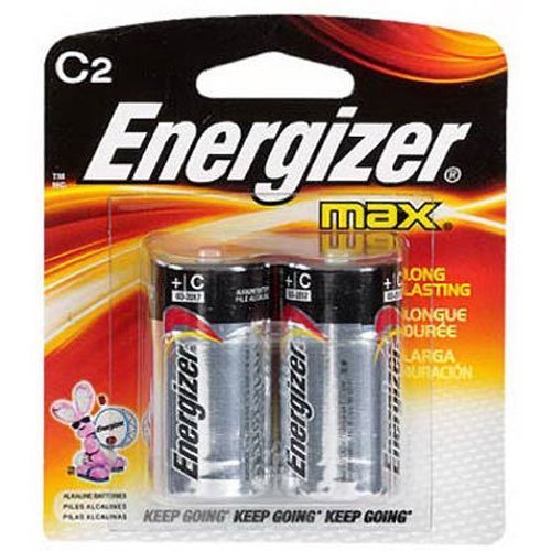 Eveready E93BP-2 C Size Alkaline Batteries 2-Pack (6 Batteries Total) - Long Lasting Power for Flashlights, Toys & Electronic Devices