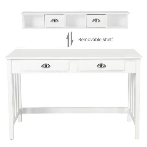 AlphaBaby Writing Desk - Home Study Office Computer PC Table with Storage, 4 Drawers & Shelf - Perfect for Kids Room, Homeschooling & Small Space Workstation