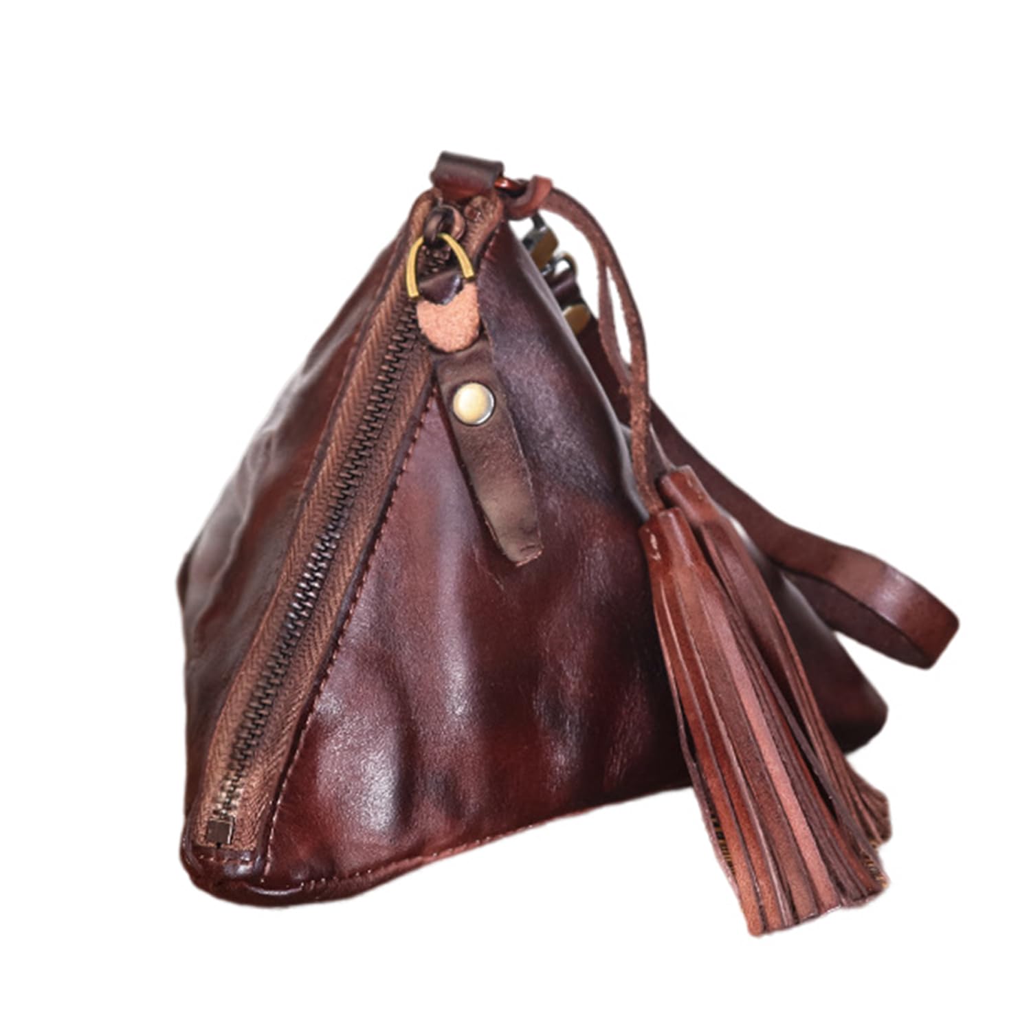 Genuine Leather Retro Medieval Cowhide Coin Purse - Vintage Small Wallet for Women & Men - Keychain Wallet, Mini Change Pouch (Coffee) - Perfect for Travel, Shopping, and Everyday Essentials