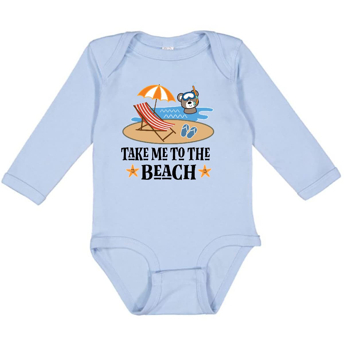 Inktastic Beach Vacation Florida California Long Sleeve Baby Bodysuit - Perfect for Family Trips, Beach Outings & Holiday Photos