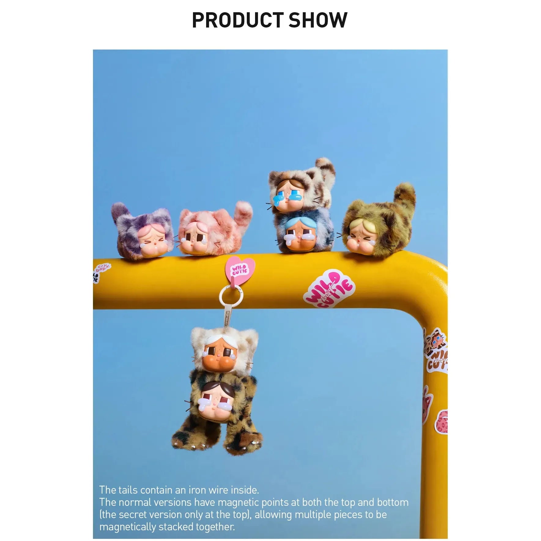 POP MART CRYBABY Wild But Cutie Series Vinyl Plush Pendant Blind Box Toy - Cute Collectible Plushie Keychain for Anime Fans, Kawaii Gift for Girls & Boys - Perfect for Backpacks, Keyrings & Party Favors