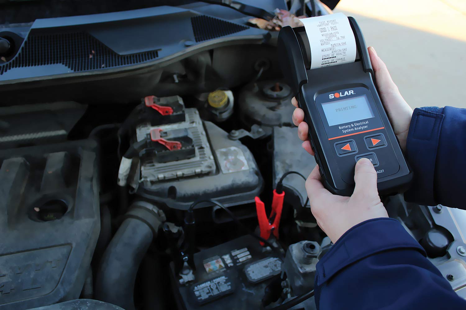 Clore Automotive BA227 12V Battery Tester with Built-in Printer - Digital Battery Analyzer for Cars, Trucks & RVs - Print Test Reports for Vehicle Maintenance & Diagnostics