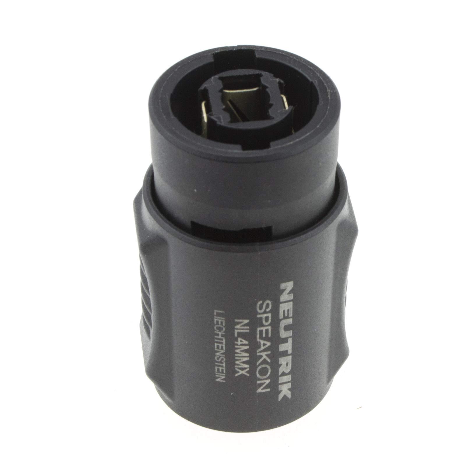 Neutrik NL4MMX Speakon Connector - Professional PA Speaker Locking Coupler & Joiner for Secure Audio Cable Connections - Perfect for Live Sound, DJ Equipment, and Studio Setups