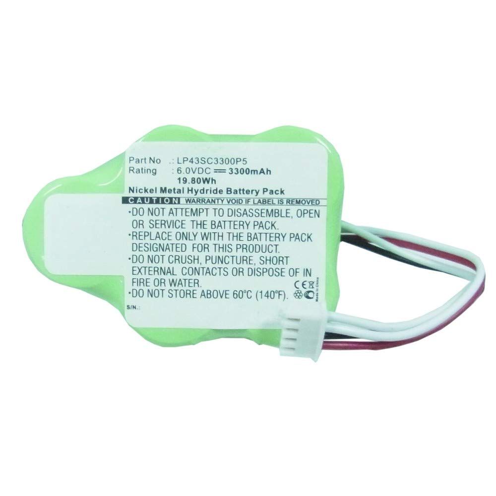 Synergy Digital Vacuum Cleaner Battery - 6V 3300mAh Ni-MH Replacement for Ecovacs Deebot D620 & LP43SC3300P5 - Ultra High Capacity - Perfect for Home Cleaning, Pet Hair Removal, and Hard Floor Maintenance