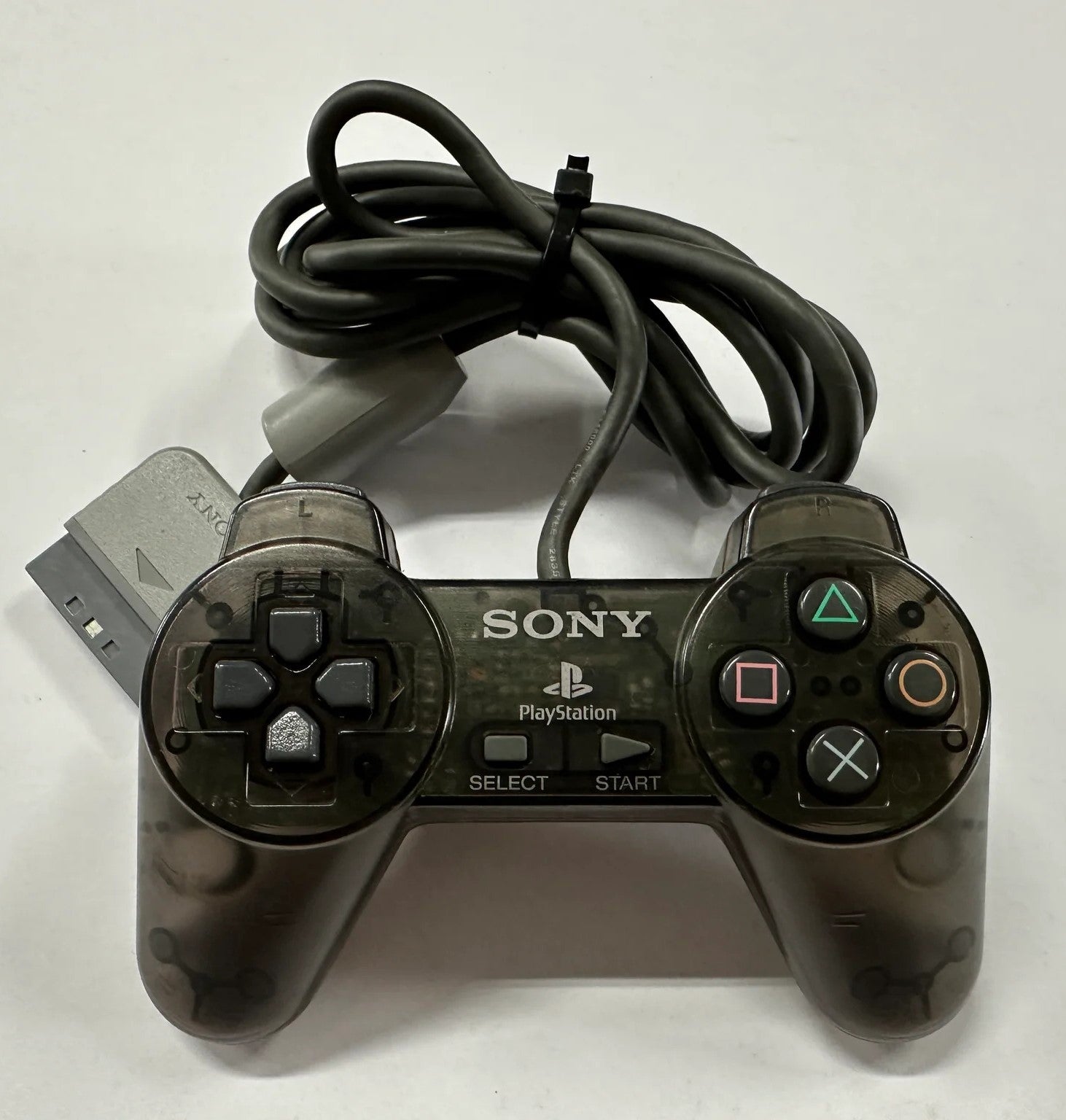 Original PlayStation Controller (Non-DualShock) - Clear Black Edition | Compatible with PS1, PS2 & Retro Gaming Consoles | Perfect for Classic Gaming & Collectors