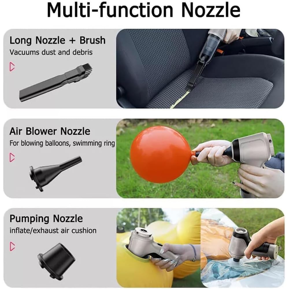 Arifly Pro V3 Wireless Handheld Car Vacuum Cleaner - Portable Air Blower & Strong Suction Rechargeable Vacuum for Cars, Home & Office | Perfect for Car Detailing, Pet Hair Removal & Quick Cleanups