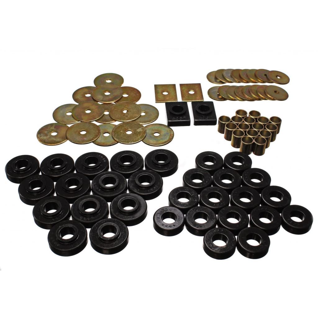 Energy Suspension Body Mount Set for 1955-1957 Chevy Bel Air - Black (3.4120G) | Durable Rubber Bushings for Smooth Ride & Vibration Reduction | Perfect for Classic Car Restoration & Performance Upgrades