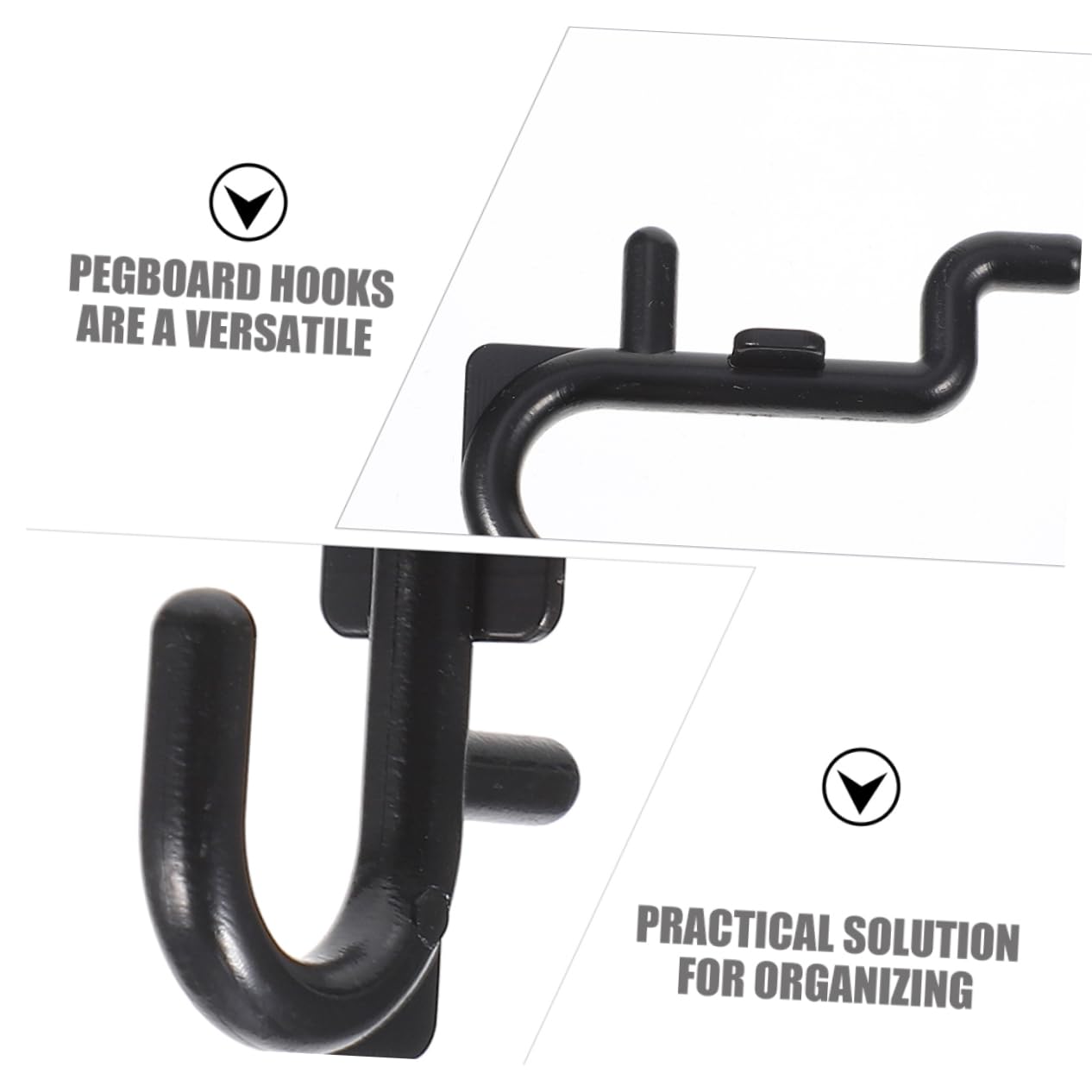 10-Piece KITANDOVE Pegboard Hooks - Heavy Duty Drill & Pliers Holder for Garage Tool Organization - Perfect for Wall Mounted Tool Storage in Workshops, Garages and DIY Spaces