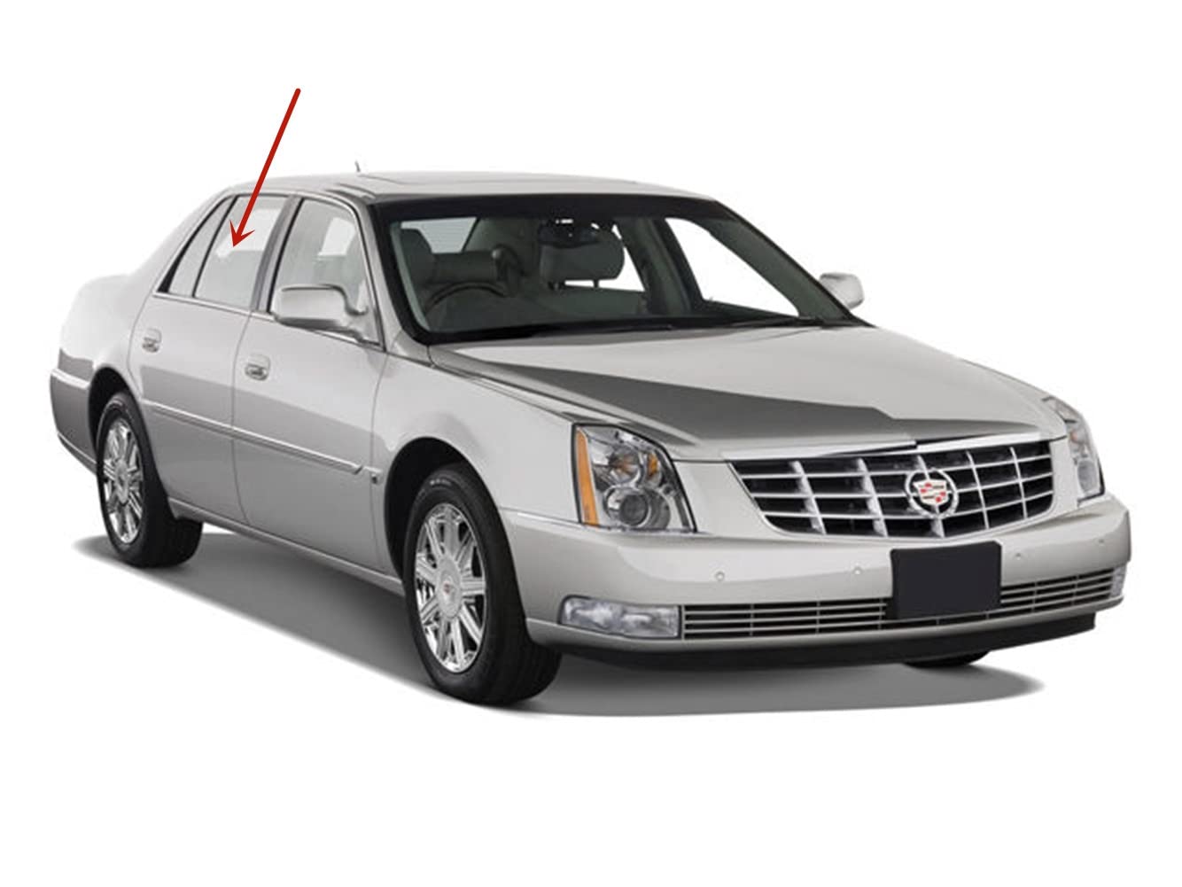 Replacement Laminated Passenger Right Side Rear Door Window Glass for Cadillac DTS 2006-2011 Models - Perfect for Auto Glass Repair & Vehicle Maintenance