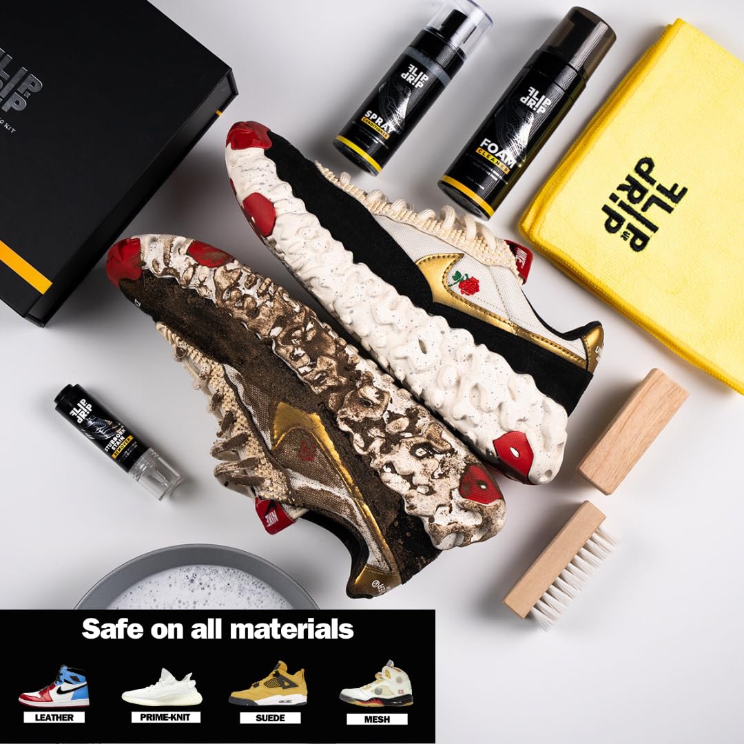 Premium Shoe Cleaner Kit - Professional High-Quality Sneaker Cleaning Set for All Shoe Types | Includes 6 Unique Tools | Perfect for Sneakerheads, Athletes & Shoe Care Enthusiasts