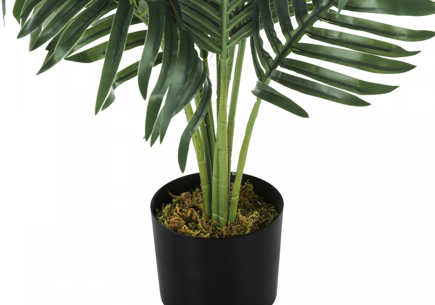 34 Inch Artificial Palm Tree with 5 Black Pots - Indoor/Outdoor Fake Plants for Home Decor, Office, Patio & Garden Landscaping