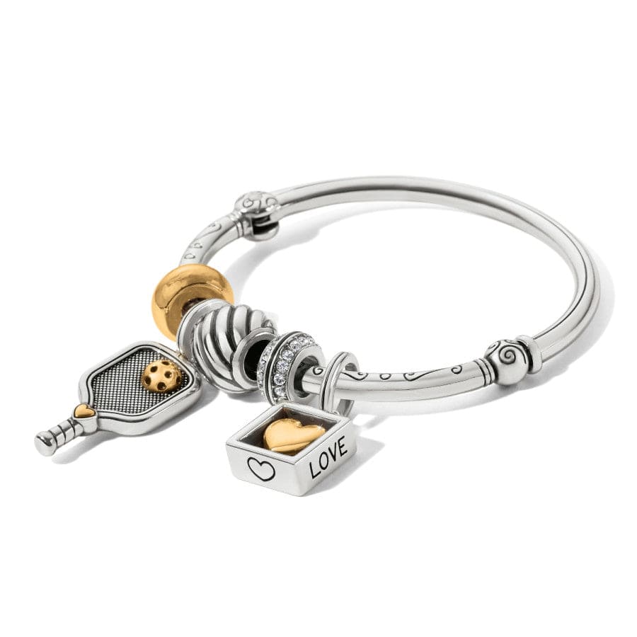 Stylish Pickleball Charm Bangle Bracelet - Trendy Sports Jewelry for Women & Men - Perfect for Pickleball Players, Fans & Fashion Enthusiasts