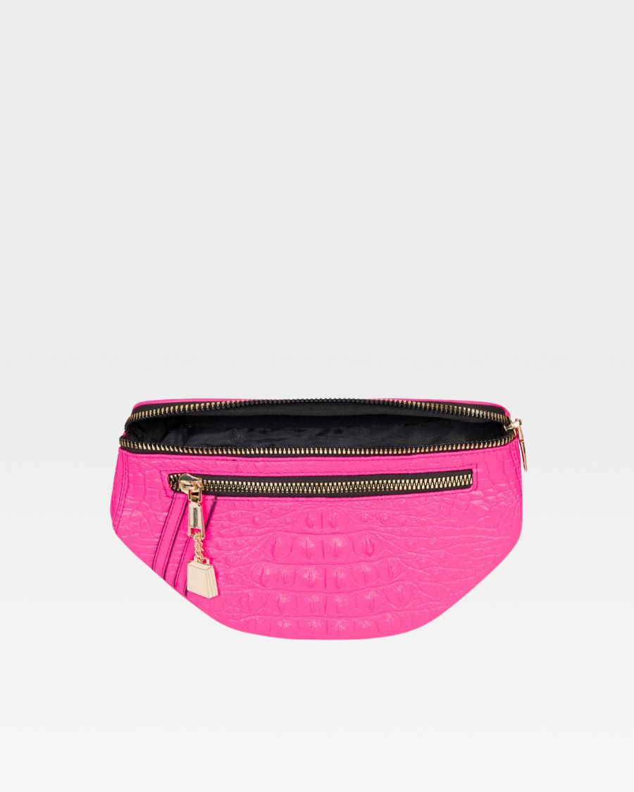**Apollo 2 Fanny Pack - Neon Pink Waist Bag for Women & Men, Water-Resistant & Lightweight, Perfect for Running, Hiking, Travel & Festivals**