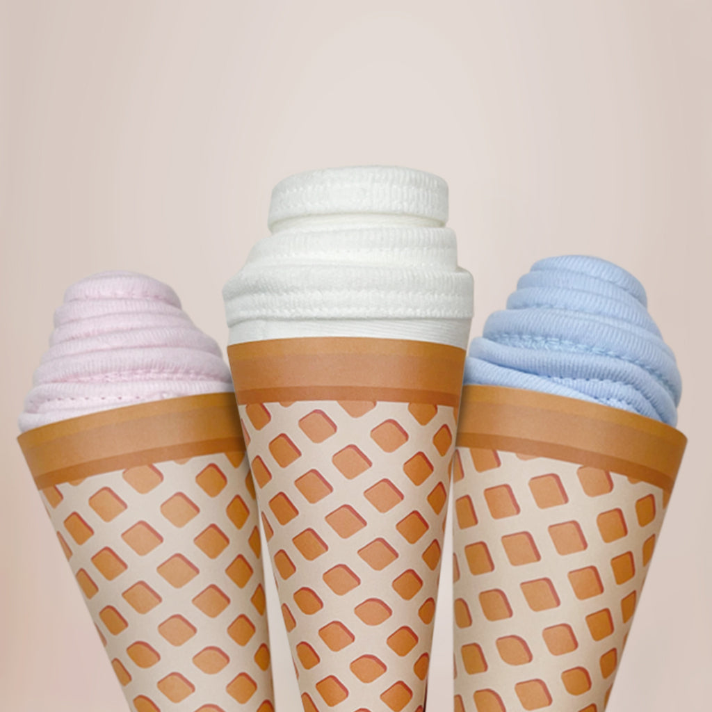 Pink Ice Cream Cone Bib for Babies & Toddlers - Soft & Adjustable Drool Bibs for Messy Eating, Feeding, and Teething - Perfect for Ice Cream, Yogurt, and Snack Time