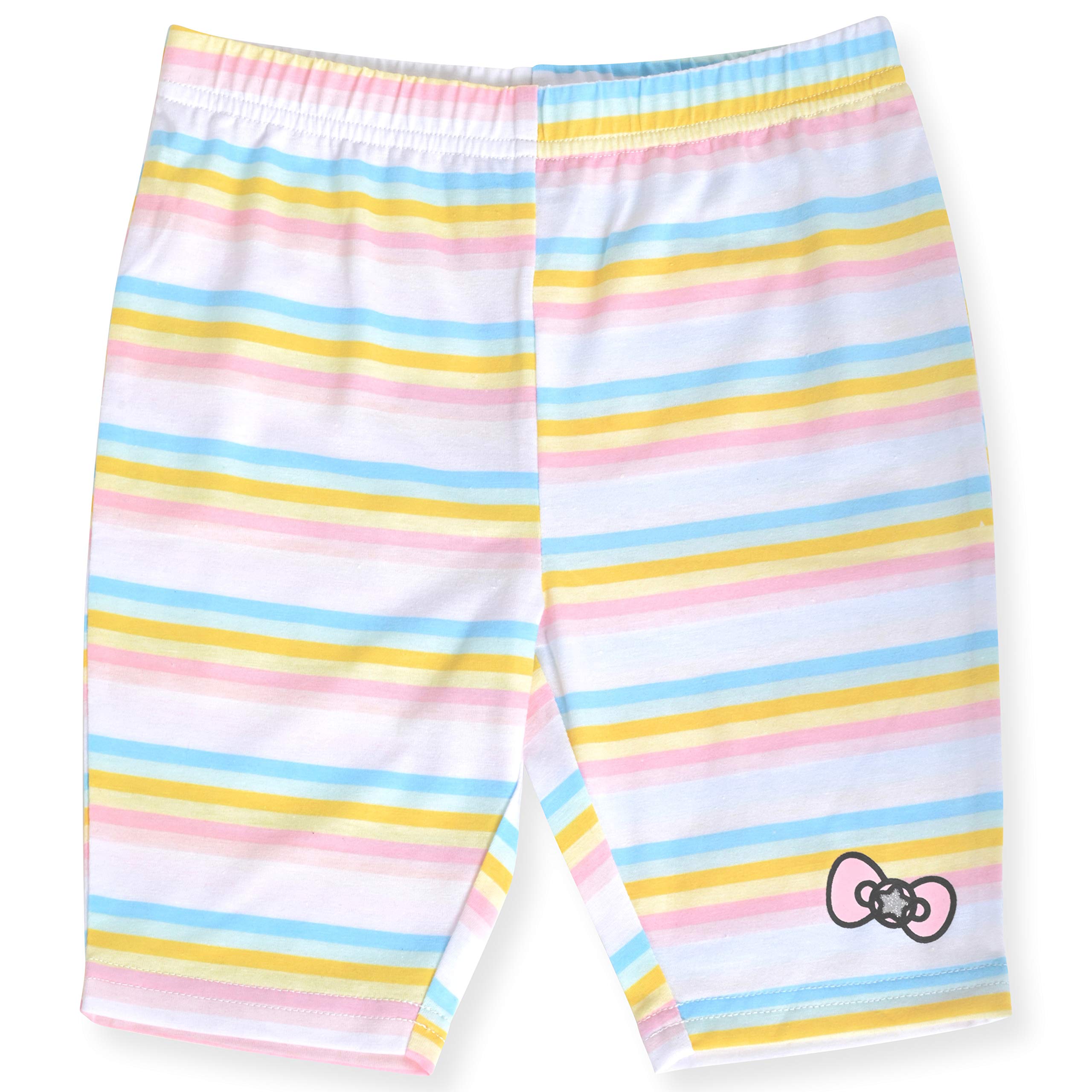 Hello Kitty Girls 2-Piece Outfit Set - Cute Graphic Tee & Bike Shorts for Active Play, School & Casual Wear | Trendy Matching Top & Shorts Clothes for Girls