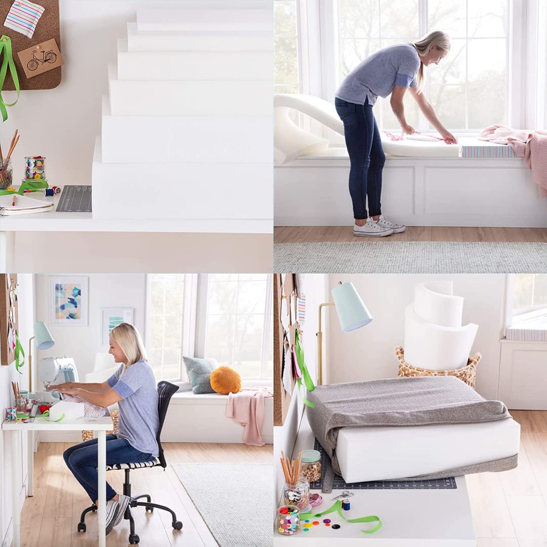 High-Density Polyurethane Foam Sheet | 100 x 200 cm | 3 cm Thickness | Multi-Purpose Foam for Upholstery, Cushion Filling, Sofas, Mattresses, Chairs & Costumes | Perfect for DIY Projects, Home Decor & Crafting