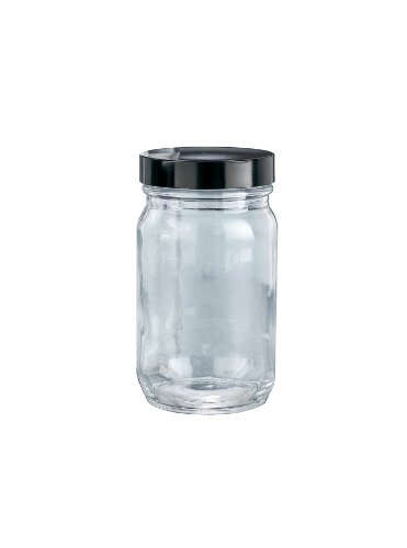 Kimble Type III Soda Lime Glass Clear Wide Mouth AC Medium Round Bottles with GPI Thread Cap - 250ml Capacity, PTFE-Faced LDPE Foam Liner - Case of 24 - Ideal for Laboratory Storage, Chemical Samples & Pharmaceutical Use