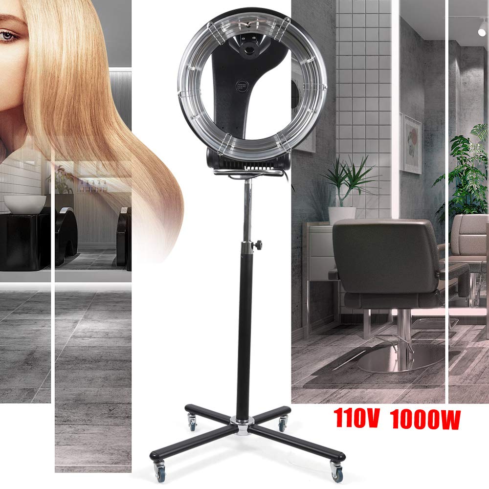 1KW Professional Hair Dryer & Salon Perming Machine - 3-in-1 Orbiting Hair Steamer with Rolling Base for Salon & Home Use - Perfect for Hair Coloring, Perming & Styling Treatments