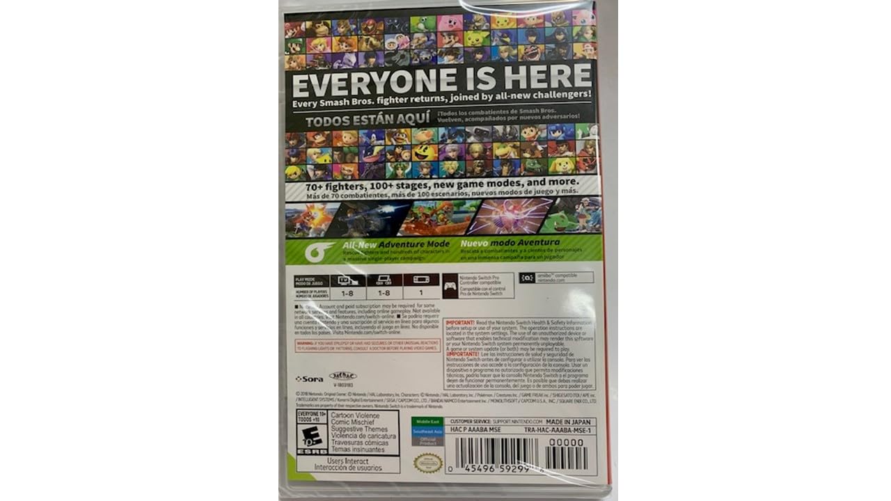Super Smash Bros. Ultimate for Nintendo Switch - International Version | Multiplayer Fighting Game for Parties & Family Game Nights
