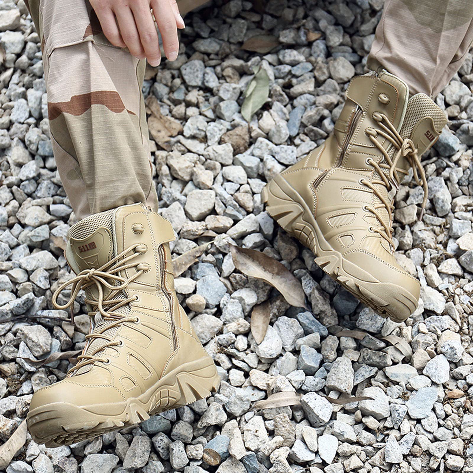 Men's Tactical Boots - Military Combat Hiking Boots for Outdoor Trekking, Mountaineering & Backpacking | Durable & Waterproof for Adventure, Survival & Daily Wear