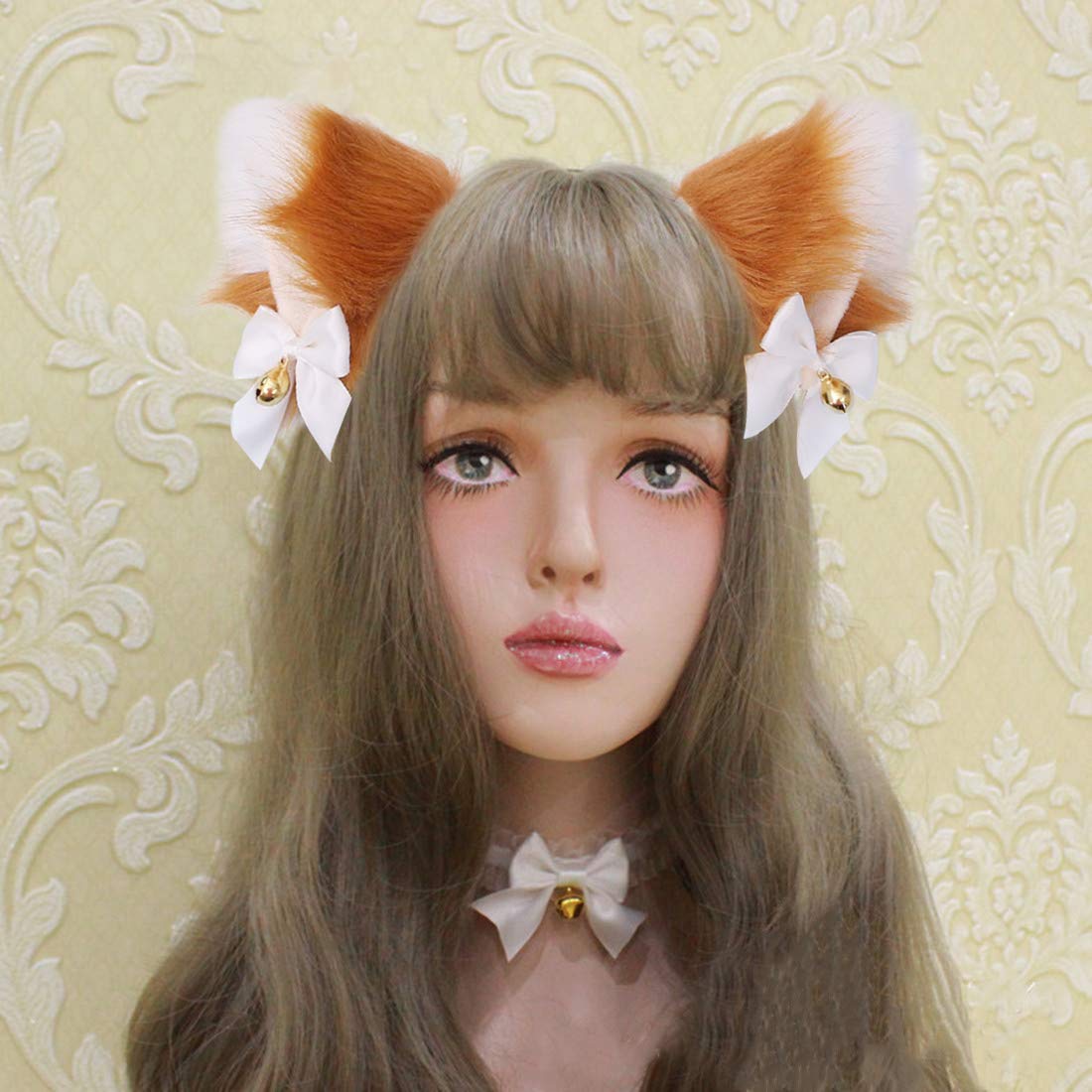 Fxaelian Animal Fox Cat Dog Ears Headband - Cute Furry Cosplay Costume Accessories for Halloween, Parties, Anime Conventions & TikTok Videos