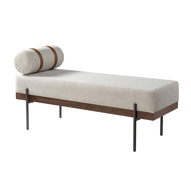 Gabril Bench - Modern Wooden Bench with Cushion, Sturdy & Comfortable Seating for Living Room, Bedroom, Entryway, and Outdoor Use