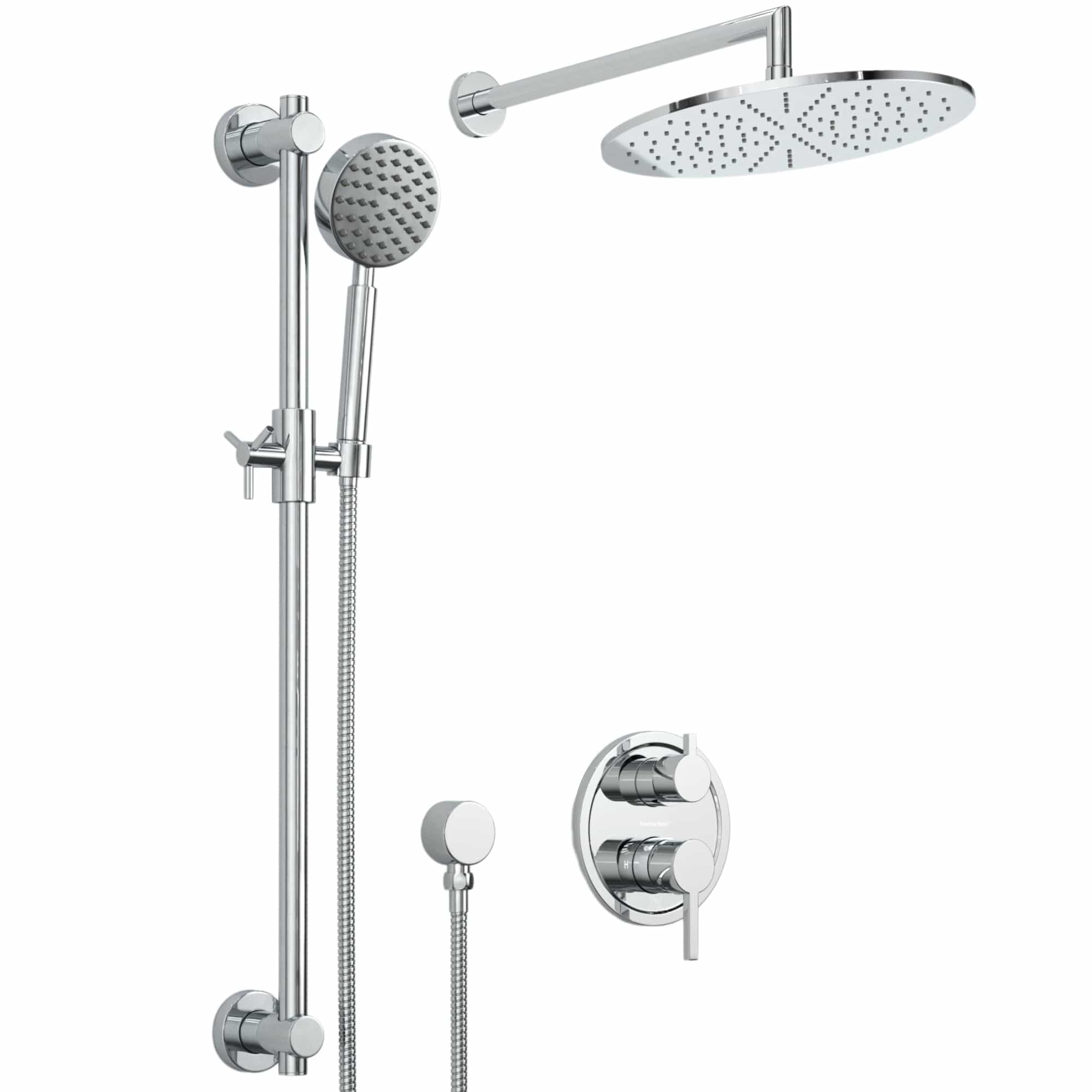 2 Handle Shower System with Valve, Trim, Rain & Handheld Shower Heads - 2.5 GPM - Perfect for Bathroom Renovation & Spa-Like Shower Experience