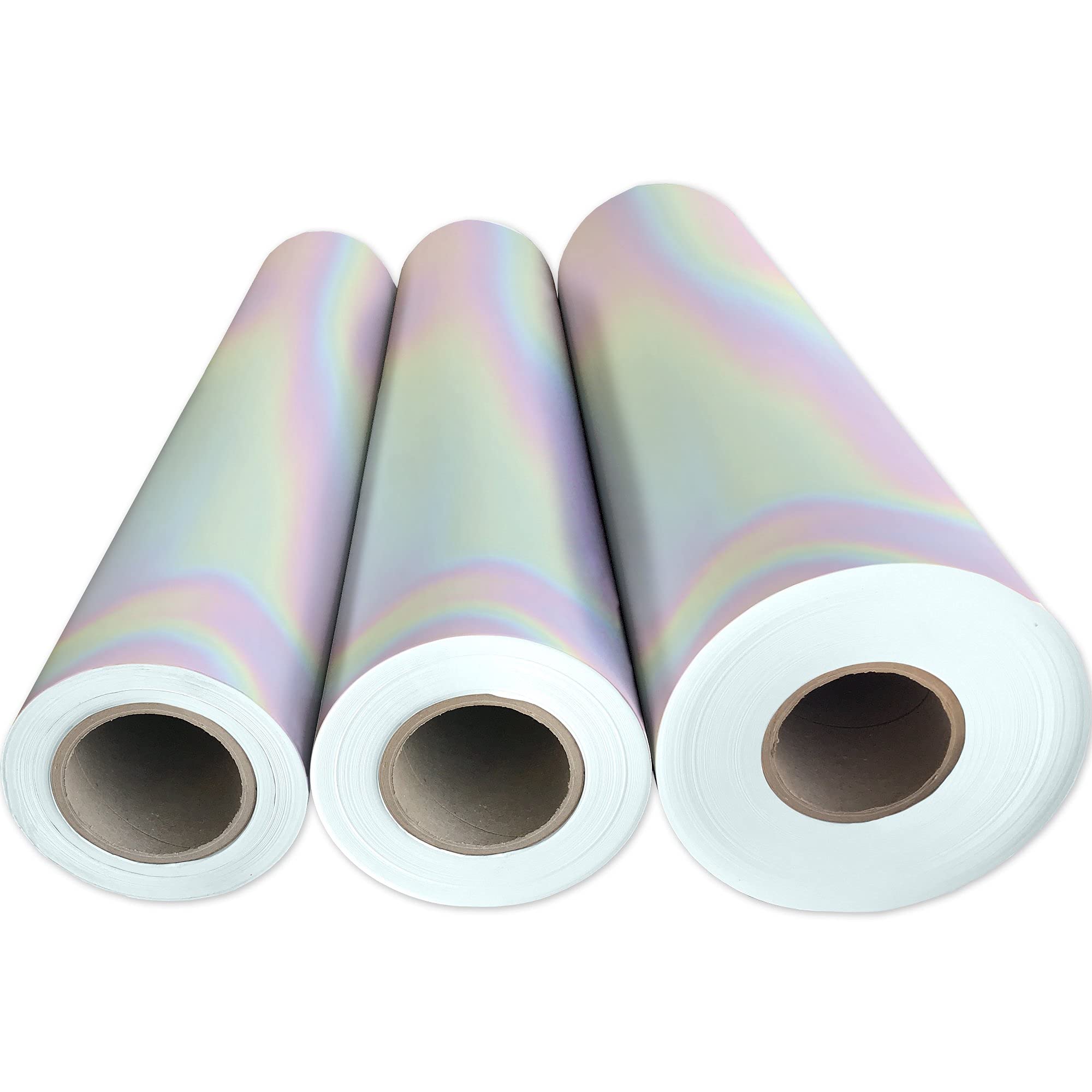 Jillson Roberts Bulk Solid Iridescent White Gift Wrapping Paper - 833 Feet x 30 Inches (Full Ream) for Christmas, Birthday, Wedding & Party Gift Wrapping